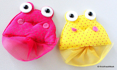 Yellow Frog Applique Patch, Kids Applique, Yellow Patch
